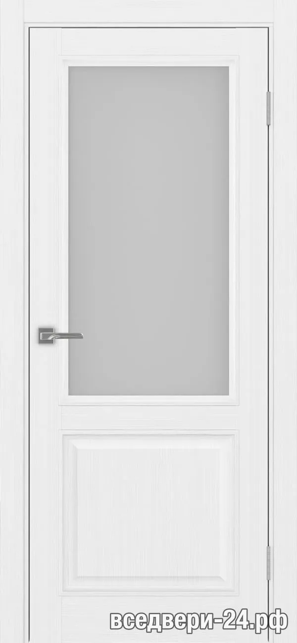 Дверь межкомнатная OPTIMA PORTE «Тоскана» 602.21 багет, Белый лёд