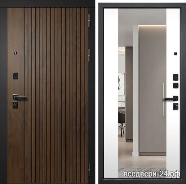 Дверь входная FlyDoors Форест, Дуб медовый с патиной