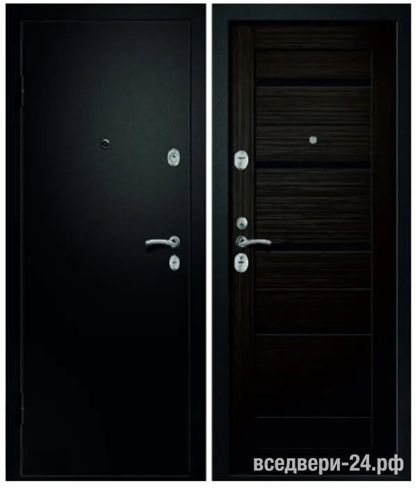 Дверь входная FlyDoors Медея - 321, Сатин черный