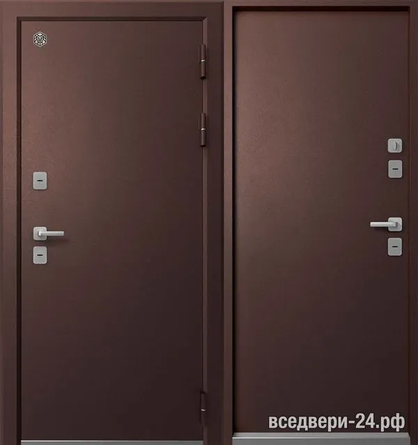 Дверь входная Мегатрон «Termo Line» Termo-3, Черный букле
