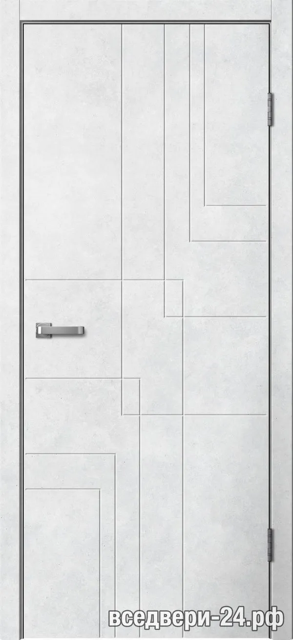 Дверь межкомнатная FlyDoors «Лайн» LN03, Бетон светлый