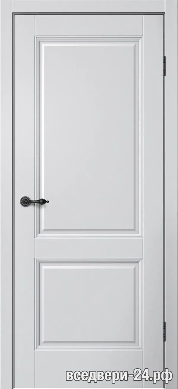 Дверь межкомнатная FlyDoors «Моне» M92, Эмалит серебристый