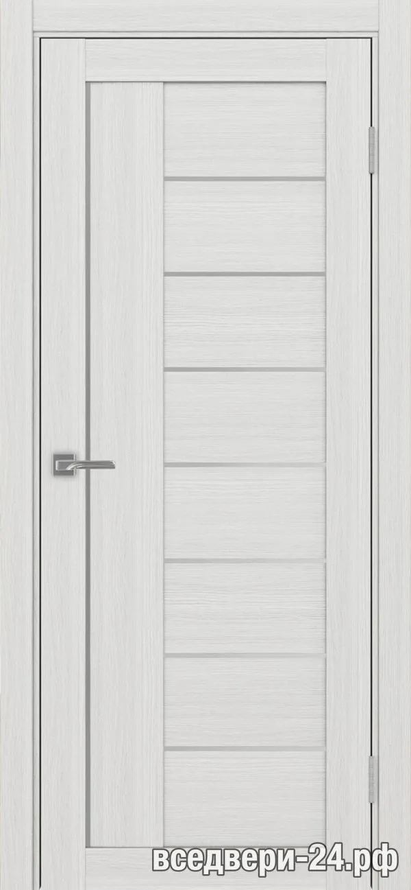 Дверь межкомнатная OPTIMA PORTE «Турин» 524AПП.11 молдинг алюм.хром, Ясень серебристый