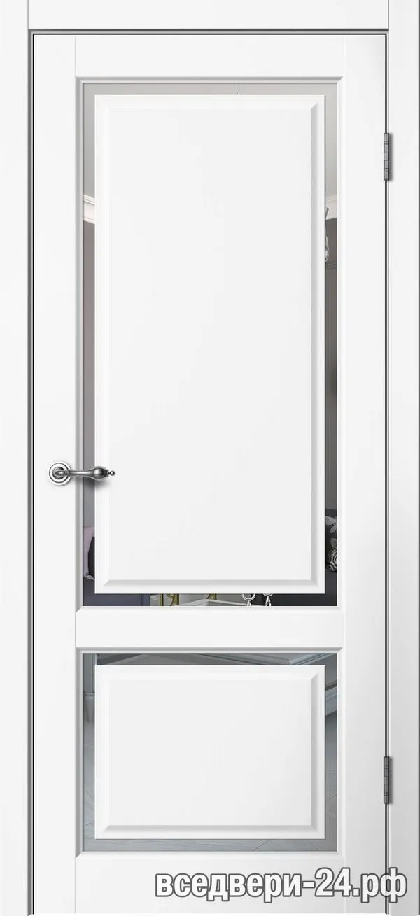 Дверь межкомнатная FlyDoors «Эстетик» E02, Эмалит белый