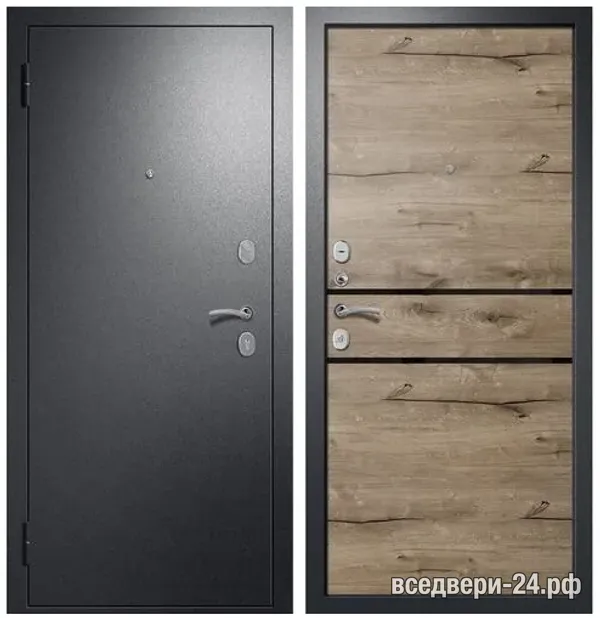 Дверь входная FlyDoors Дуэт 2 Антик, Антик серебро темное