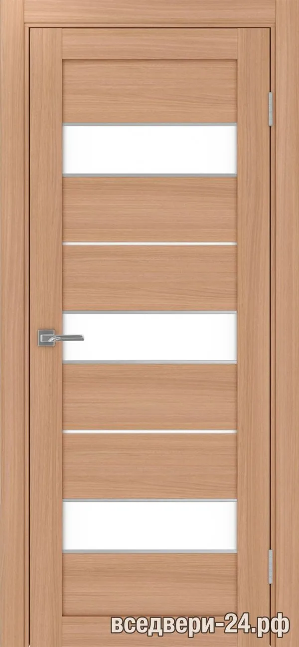 Дверь межкомнатная OPTIMA PORTE «Турин» 526АПП.122 молдинг алюм.хром, Ясень темный