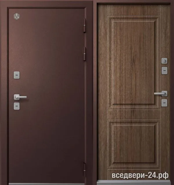 Дверь входная Мегатрон «Termo Line» Termo-4, Черный букле