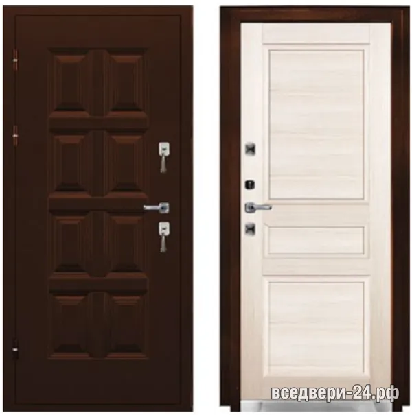 Дверь входная FlyDoors Винтер ТЕРМО, Антик медь
