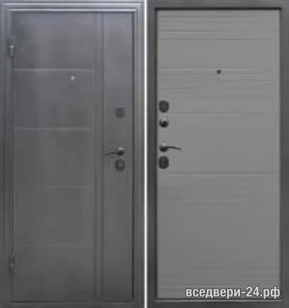 Дверь входная ФОРПОСТ Олимп софт, Софт белый, софт светло-серый