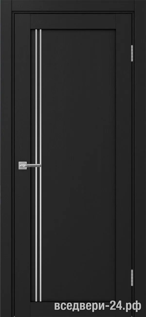 Дверь межкомнатная OPTIMA PORTE «Турин» 566АПП.111 молдинг алюм.хром, Антрацит