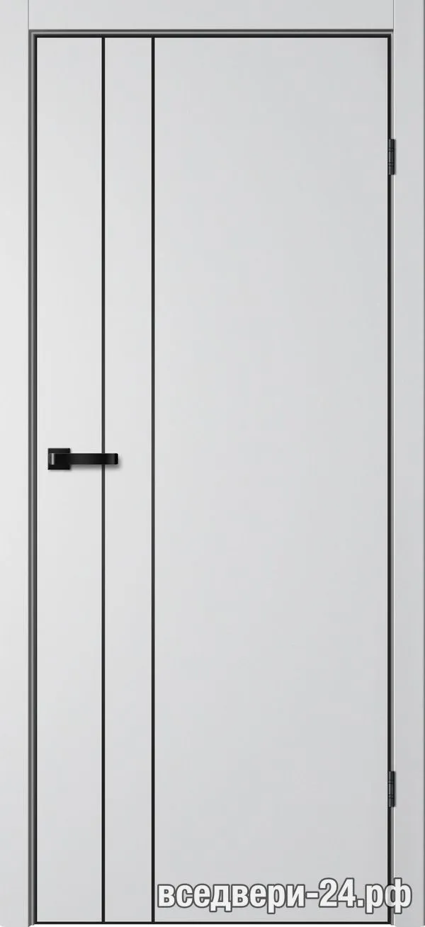 Дверь межкомнатная FlyDoors «Тринити» TR02, ПЭТ Сильвер