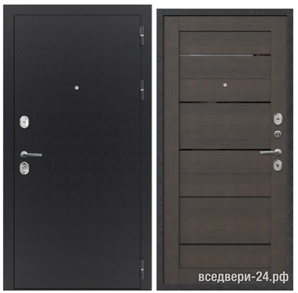 Дверь входная FlyDoors АРКАН, Букле Черный