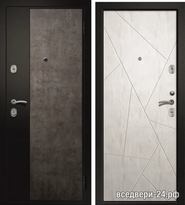 Дверь входная FlyDoors Орфей 311 Ченый, Черный сатин Stone aria