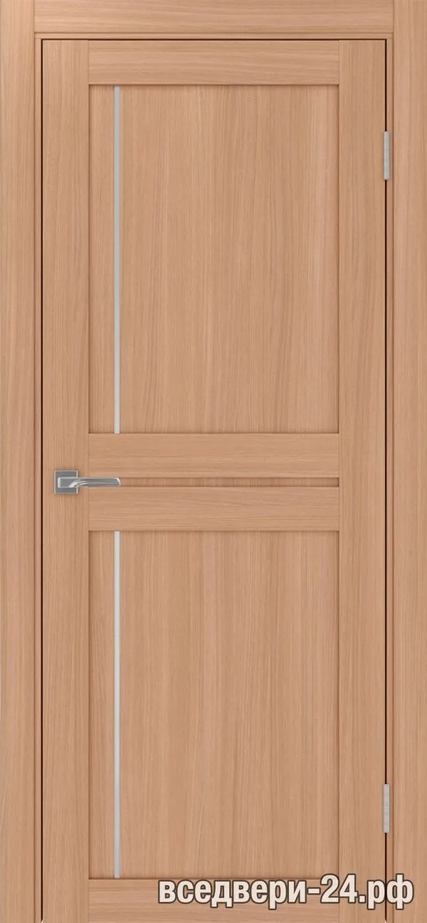Дверь межкомнатная OPTIMA PORTE «Турин» 523АПП.111 молдинг алюм.хром, Ясень темный