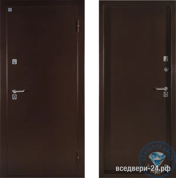 Дверь входная Алмаз Яшма Термо Антик медь/ Антик медь, Антик медь