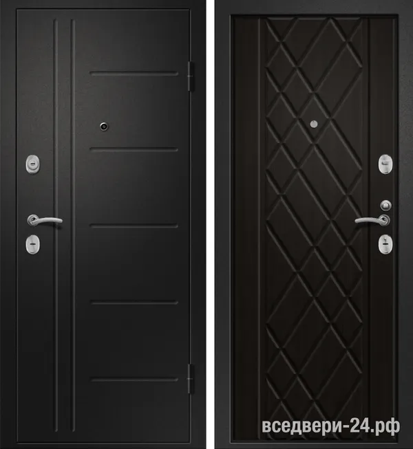 Дверь входная FlyDoors Медея 311 Аруба, Сатин черный