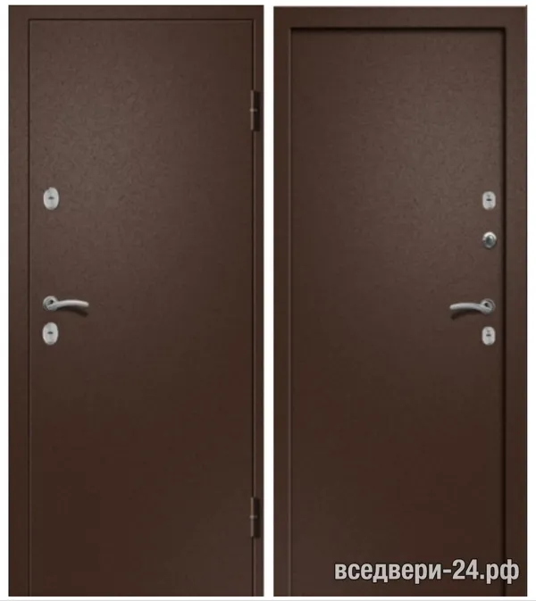 Дверь входная FlyDoors Триера - 1 мет/мет(ТЕРМО) Медь антик, Медь антик