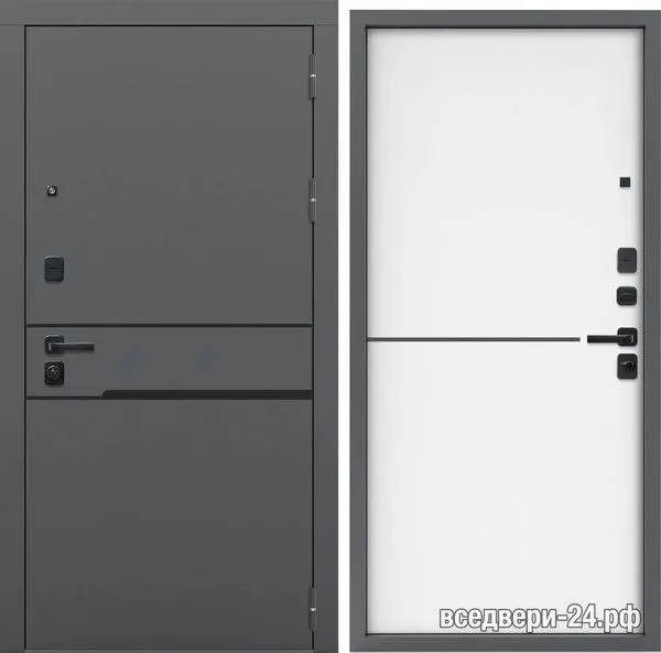Дверь входная FlyDoors Онего, Муар Серый