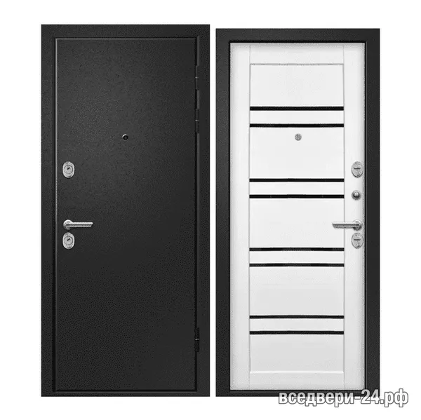 Дверь входная FlyDoors Медея - 340, Сатин черный