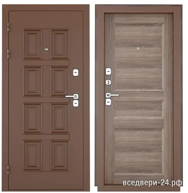 Дверь входная FlyDoors Винтер ТЕРМО, Металл (антик медный)