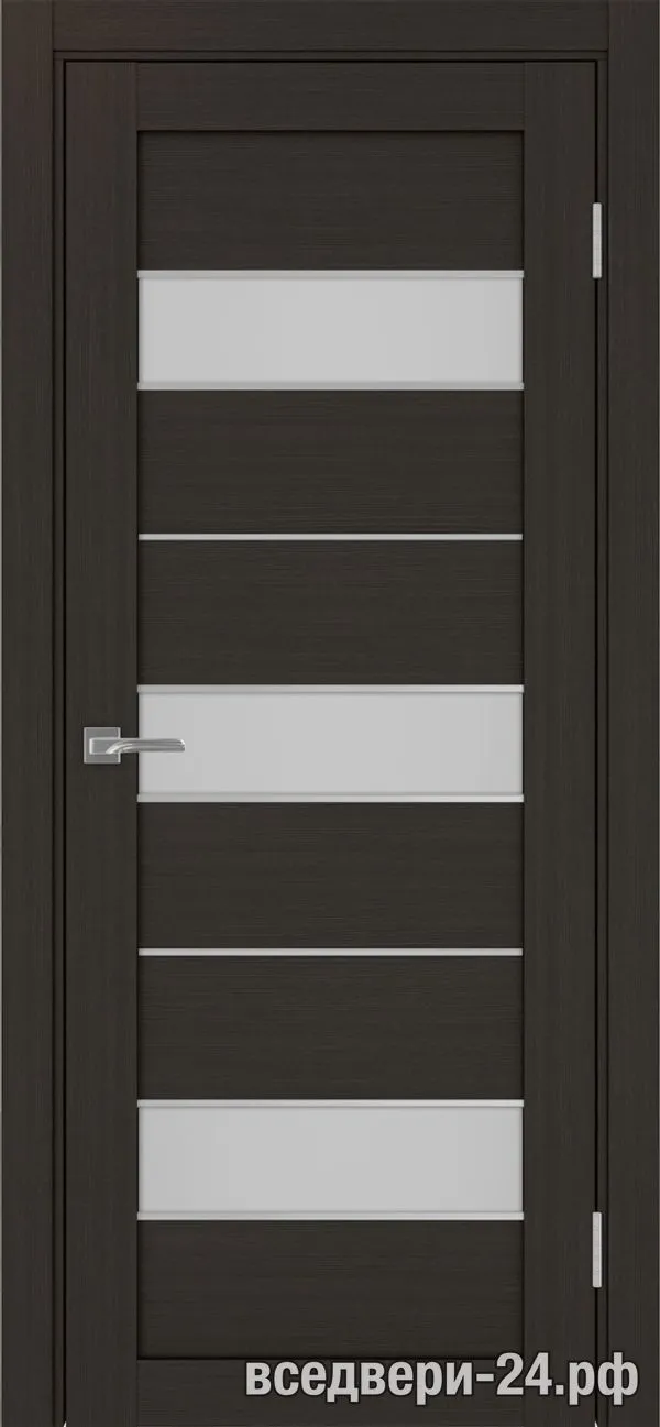Дверь межкомнатная OPTIMA PORTE «Турин» 526АПС.122 молдинг алюм.хром, Венге