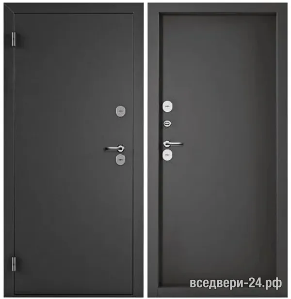 Дверь входная FlyDoors НОРД мет/мет ТЕРМО Букле, Графит