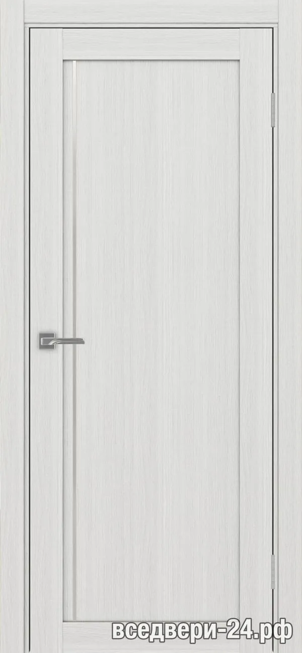 Дверь межкомнатная OPTIMA PORTE «Турин» 565АПП.11 молдинг алюм.хром, Ясень серебристый