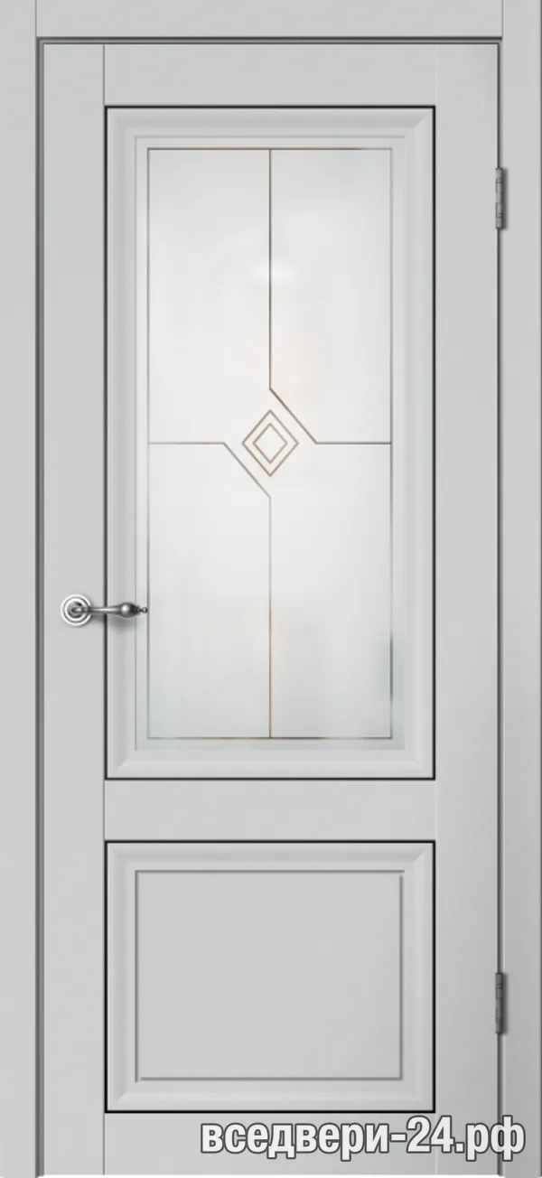 Дверь межкомнатная FlyDoors «Моне» M01 ПО, Серебристый