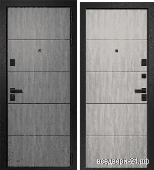 Дверь входная FlyDoors ОРФЕЙ - 200 Холст, Сатин черный