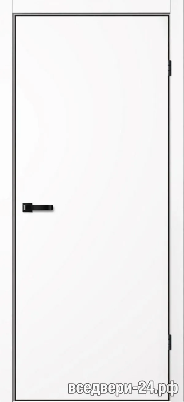 Дверь межкомнатная FlyDoors «Нео» N01 Черн, Эмалит белый