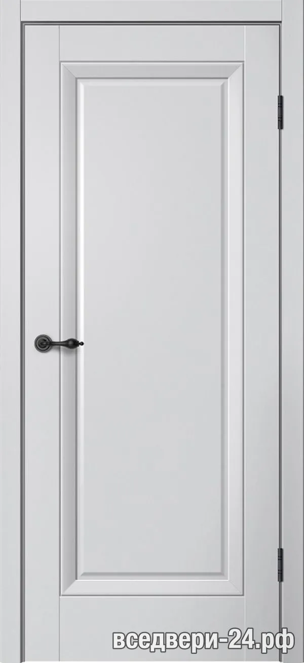 Дверь межкомнатная FlyDoors «Моне» M81, Эмалит серебристый