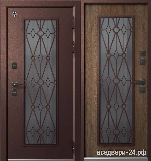 Дверь входная Мегатрон SP-10, Графит Муар (RAL 7024) металлик (с блестками)