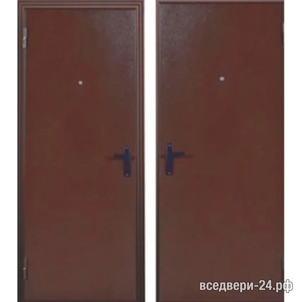 Дверь входная Город дверей СТРОИТЕЛЬ 5см металл металл, Антик Медь