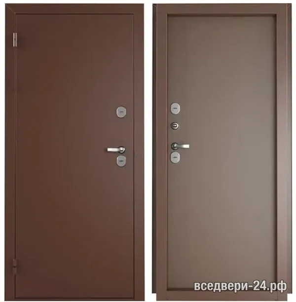 Дверь входная Промет Дверь НОРД мет/мет (терморазрыв) Медь антик, Металл (антик медный)