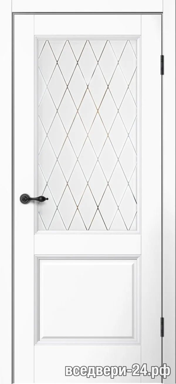 Дверь межкомнатная FlyDoors «Моне (П)» M93, Эмалит белый