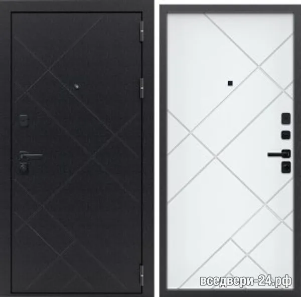 Дверь входная FlyDoors Аркан Призма, Букле черный