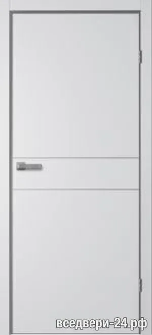 Дверь межкомнатная FlyDoors «Тринити» TR03, ПЭТ Сильвер